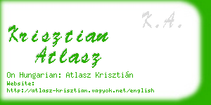 krisztian atlasz business card