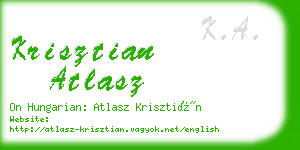 krisztian atlasz business card